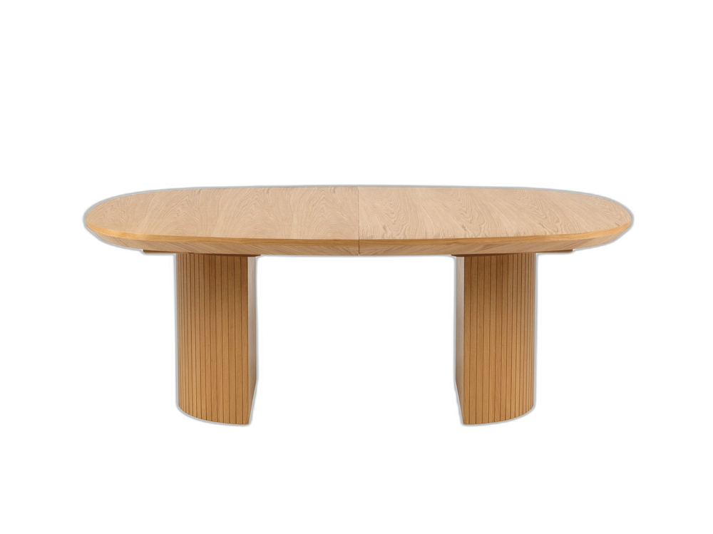 Extendable Dining Table with Rounded Design & Large Capacity