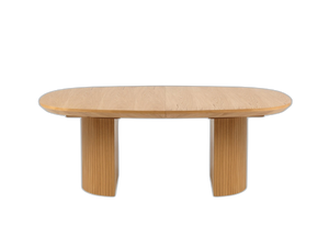 Extendable Dining Table with Rounded Design & Large Capacity