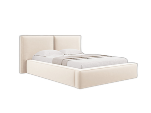 Upholstered Bed Frame with Storage & Soft Headboard