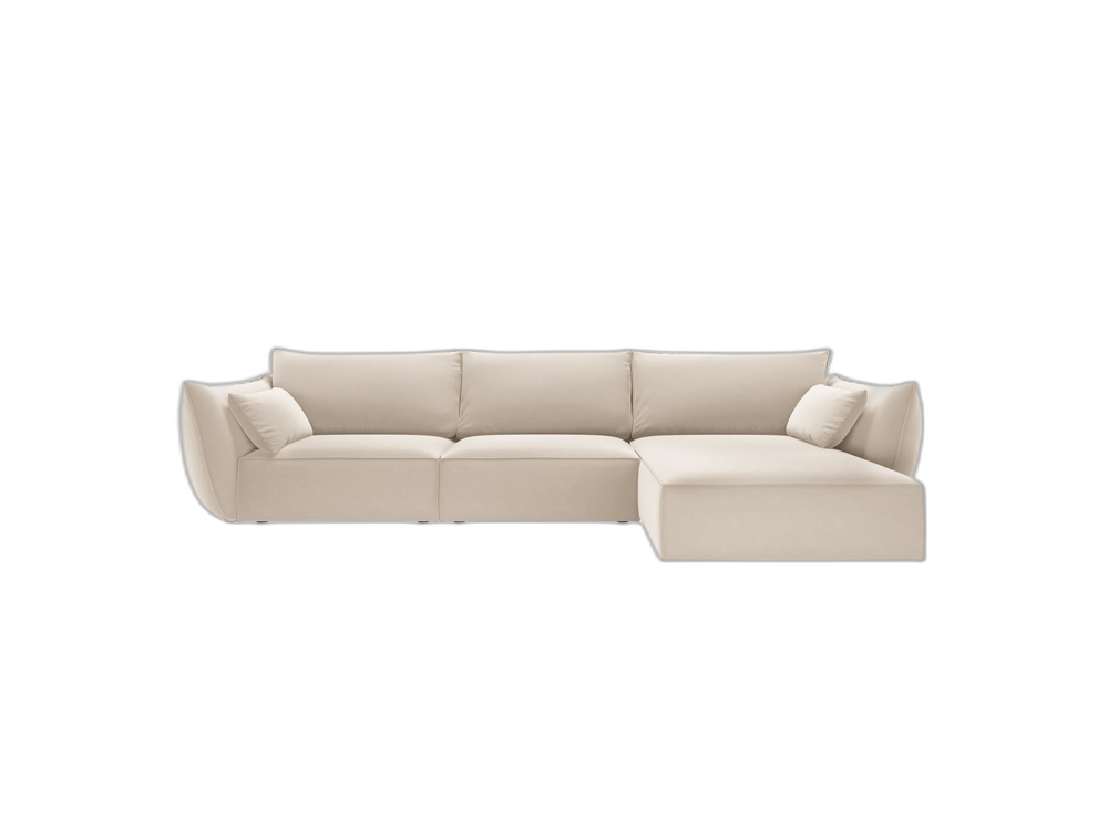 Large Corner Sofa with Deep Seating & Modern Cubic Design W308