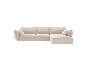 Large Corner Sofa with Deep Seating & Modern Cubic Design W308