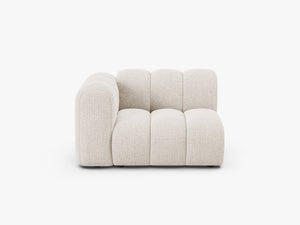 Modular Sofa Armrest Section – Curved Upholstered Lounge Module W115