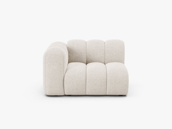 Modular Sofa Armrest Section – Curved Upholstered Lounge Module W115