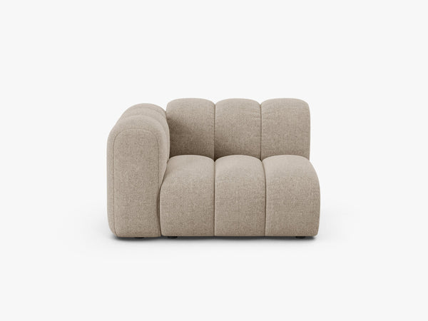 Modular Sofa Armrest Section – Curved Upholstered Lounge Module W115