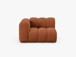 Modular Sofa Armrest Section – Curved Upholstered Lounge Module W115