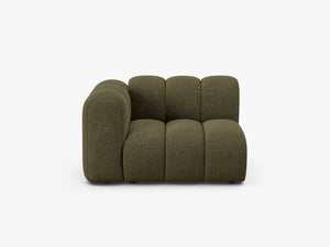 Modular Sofa Armrest Section – Curved Upholstered Lounge Module W115