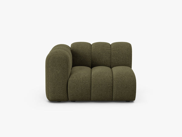Modular Sofa Armrest Section – Curved Upholstered Lounge Module W115