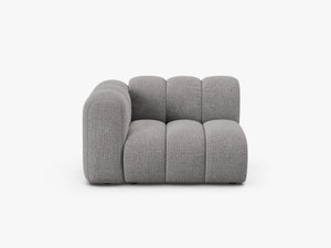 Modular Sofa Armrest Section – Curved Upholstered Lounge Module W115