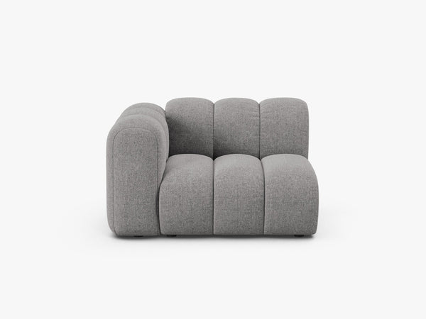 Modular Sofa Armrest Section – Curved Upholstered Lounge Module W115