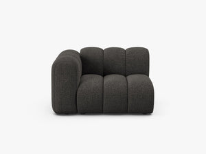 Modular Sofa Armrest Section – Curved Upholstered Lounge Module W115