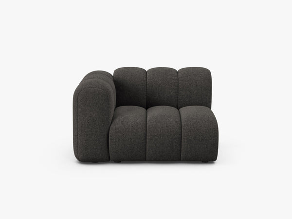 Modular Sofa Armrest Section – Curved Upholstered Lounge Module W115