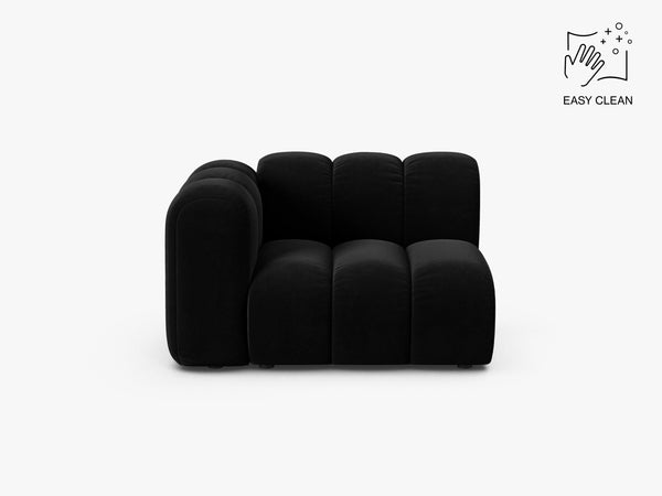 Modular Sofa Armrest Section – Curved Upholstered Lounge Module W115