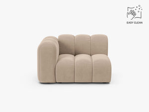 Modular Sofa Armrest Section – Curved Upholstered Lounge Module W115