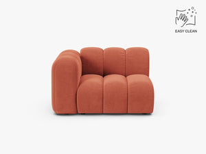 Modular Sofa Armrest Section – Curved Upholstered Lounge Module W115
