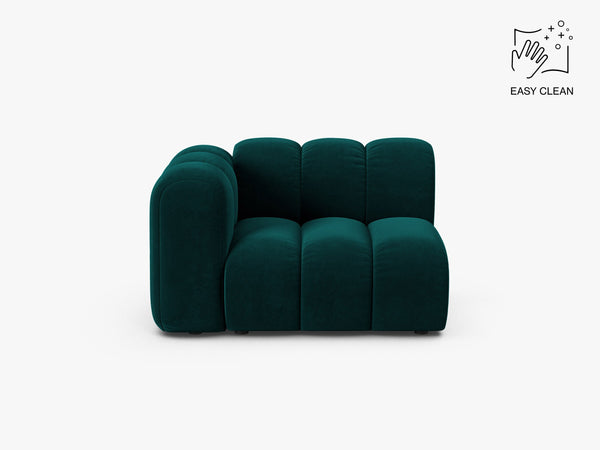 Modular Sofa Armrest Section – Curved Upholstered Lounge Module W115