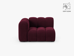 Modular Sofa Armrest Section – Curved Upholstered Lounge Module W115
