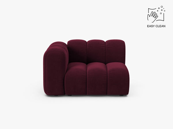 Modular Sofa Armrest Section – Curved Upholstered Lounge Module W115