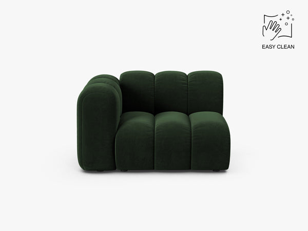 Modular Sofa Armrest Section – Curved Upholstered Lounge Module W115