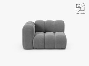 Modular Sofa Armrest Section – Curved Upholstered Lounge Module W115