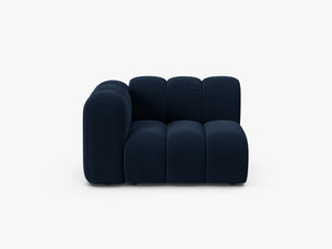 Modular Sofa Armrest Section – Curved Upholstered Lounge Module W115