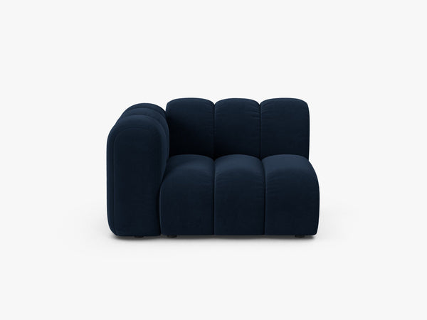 Modular Sofa Armrest Section – Curved Upholstered Lounge Module W115
