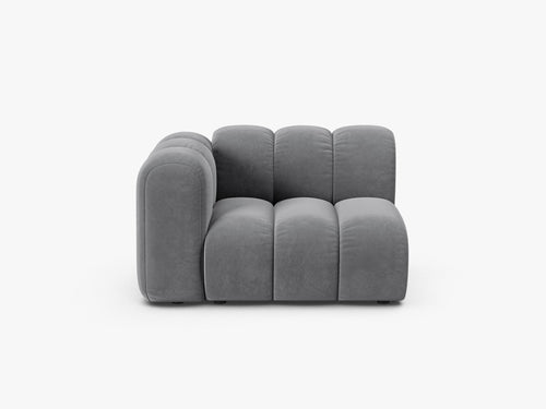 Modular Sofa Armrest Section – Curved Upholstered Lounge Module W115