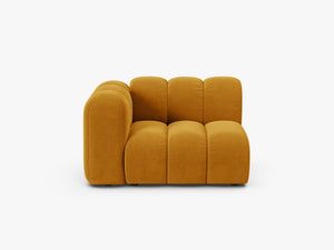 Modular Sofa Armrest Section – Curved Upholstered Lounge Module W115