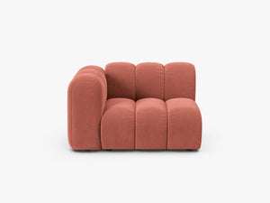 Modular Sofa Armrest Section – Curved Upholstered Lounge Module W115