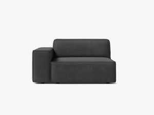 Modular Sofa Armrest Section – Upholstered Seat Extension Module W102