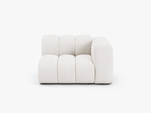 Modular Sofa Armrest Section – Curved Upholstered Lounge Module W115