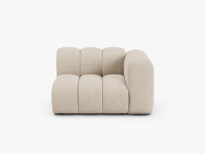 Modular Sofa Armrest Section – Curved Upholstered Lounge Module W115