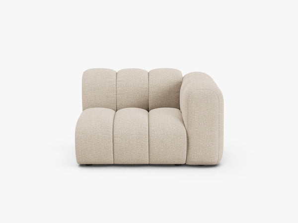 Modular Sofa Armrest Section – Curved Upholstered Lounge Module W115