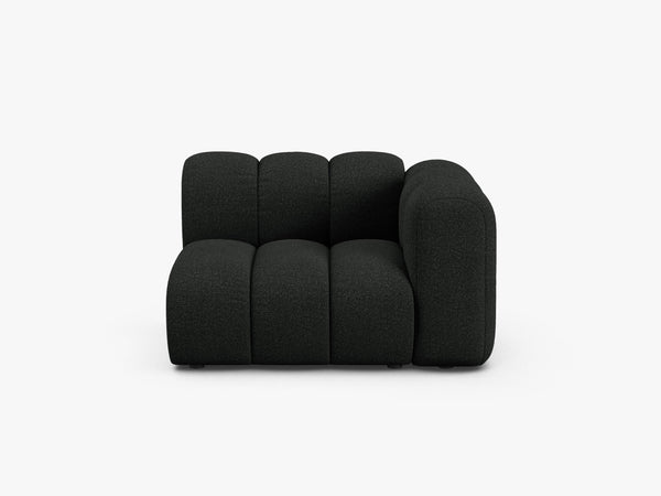 Modular Sofa Armrest Section – Curved Upholstered Lounge Module W115
