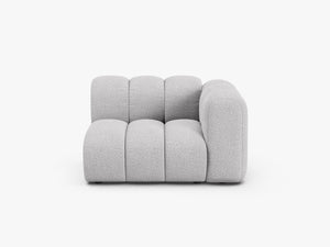 Modular Sofa Armrest Section – Curved Upholstered Lounge Module W115