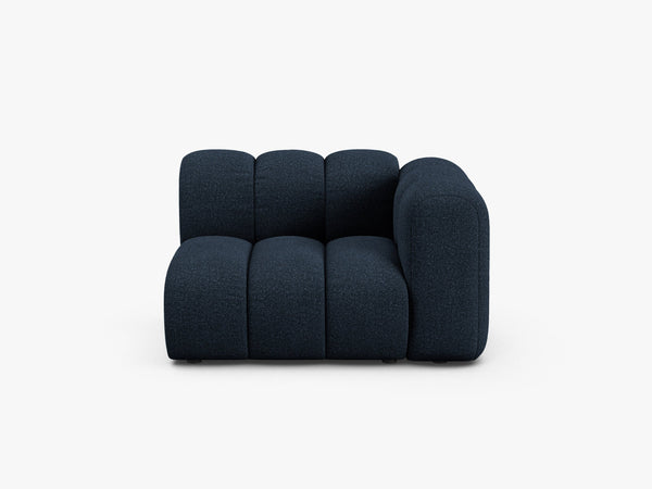 Modular Sofa Armrest Section – Curved Upholstered Lounge Module W115