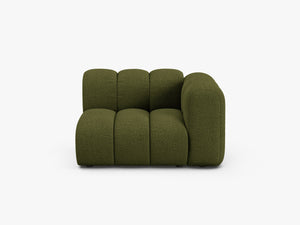 Modular Sofa Armrest Section – Curved Upholstered Lounge Module W115