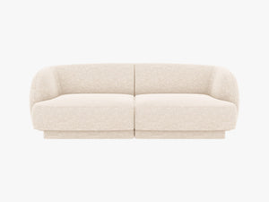 Compact 2-Seater Sofa with Rounded Design & Modular Flexibility W180