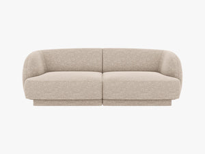 Compact 2-Seater Sofa with Rounded Design & Modular Flexibility W180