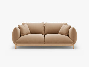Scandinavian Style 2-Seater Sofa – Compact Wooden Frame Couch W178