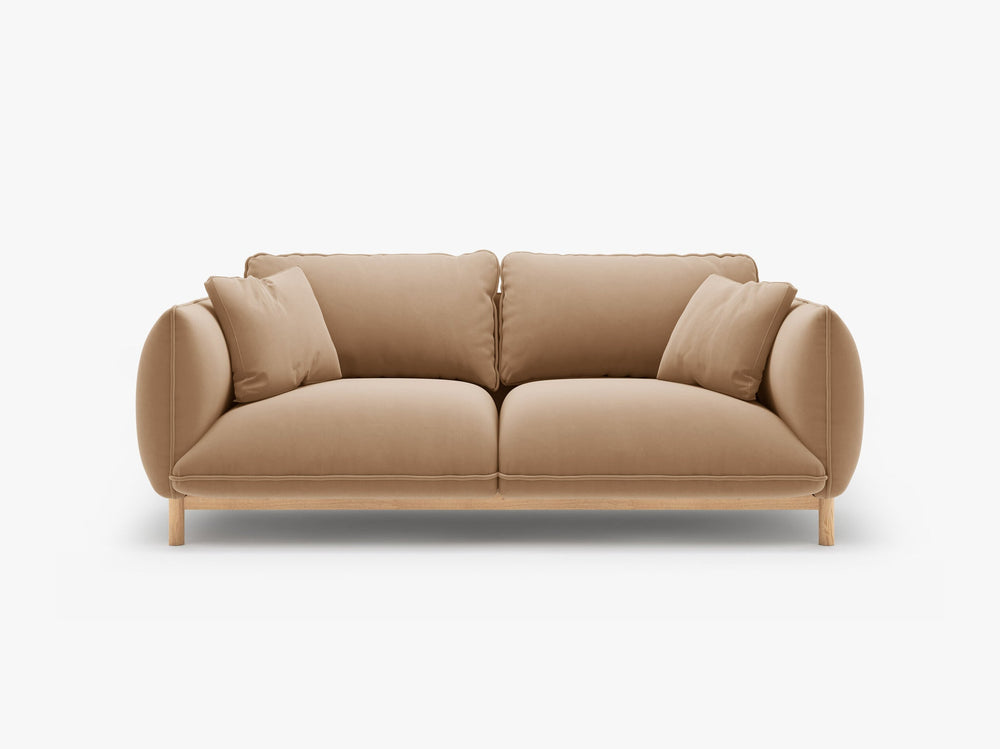Scandinavian Style 2-Seater Sofa – Compact Wooden Frame Couch W178