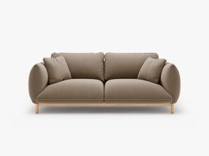 Scandinavian Style 2-Seater Sofa – Compact Wooden Frame Couch W178