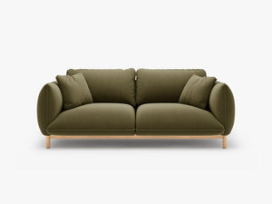 Scandinavian Style 2-Seater Sofa – Compact Wooden Frame Couch W178