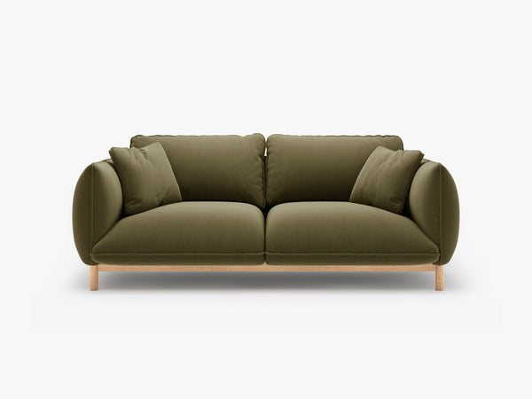 Scandinavian Style 2-Seater Sofa – Compact Wooden Frame Couch W178