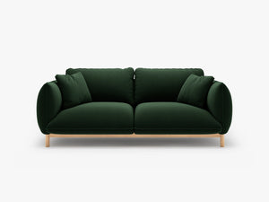 Scandinavian Style 2-Seater Sofa – Compact Wooden Frame Couch W178