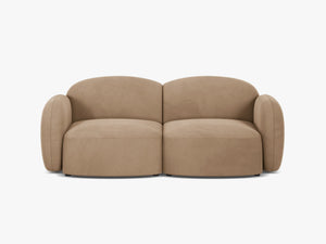 Scandinavian Corner Sofa – Feather-Filled Comfort with Wooden Legs W286