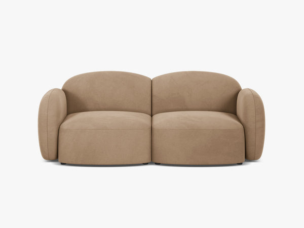 Scandinavian Corner Sofa – Feather-Filled Comfort with Wooden Legs W286