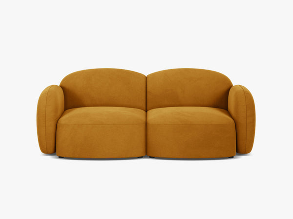 Scandinavian Corner Sofa – Feather-Filled Comfort with Wooden Legs W286