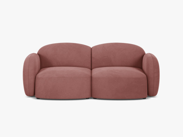 Scandinavian Corner Sofa – Feather-Filled Comfort with Wooden Legs W286