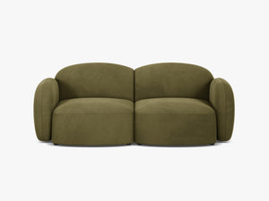 Scandinavian Corner Sofa – Feather-Filled Comfort with Wooden Legs W286
