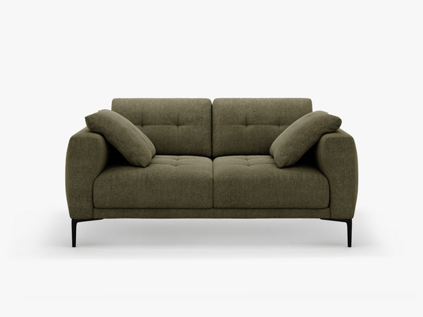 2-Seater Sofa with Deep Seating – Modern Design with Metal Legs W161